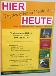 Plakat zum Tag der offenen Tr in Neuhausen auf den Fildern