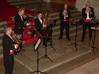 Das LBQ mit: Klaus-Ulrich Dann, Hubertus von Stackelberg (beide Trompete), Harald Domes (Horn), Matthias Jau (Posaune) und Stefan Ambrosius (Tuba)