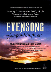 Evensong-Plakat