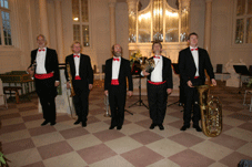 Das Ludwigsburger BlechblaeserQuintett  beim Konzert auf Schloss Solitude