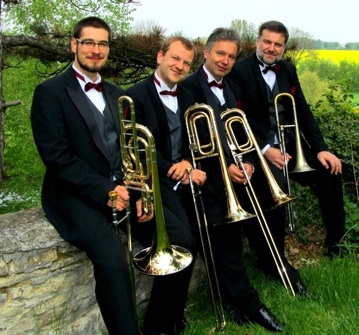Das Posaunenquartett OPUS 4 mit Posaunisten des Gewandhausorchesters zu Leipzig