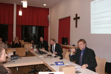 v.l.n.r. Pfarrer Alfred Kirsch, Dr. Helmut Eisele und KMD Markus Grohmann